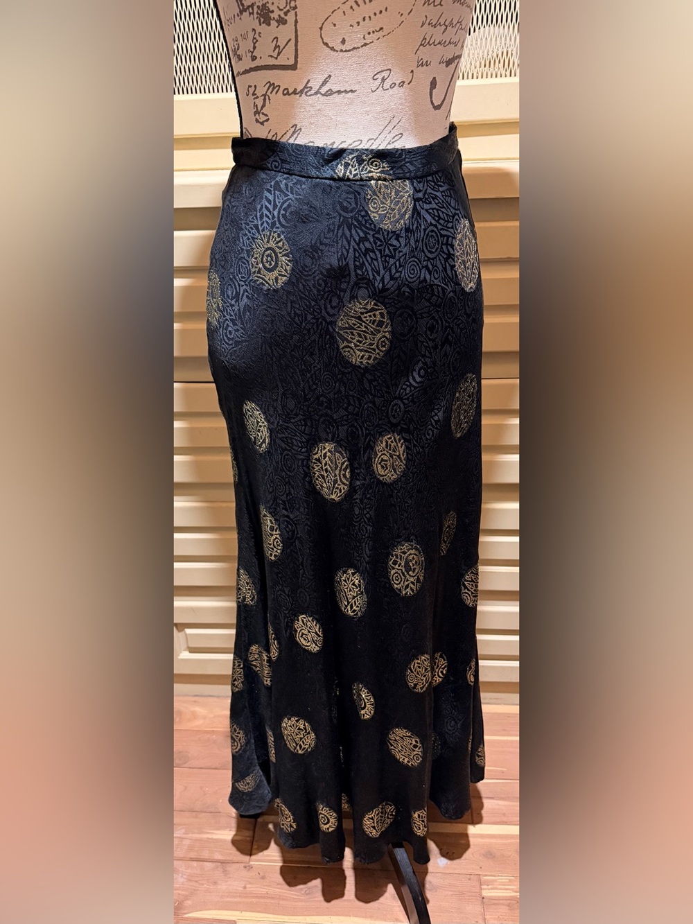 VTG Norma Walters Neiman Marcus Silk Beaded Medallion Maxi Skirt Set 8 - Picture 5 of 7